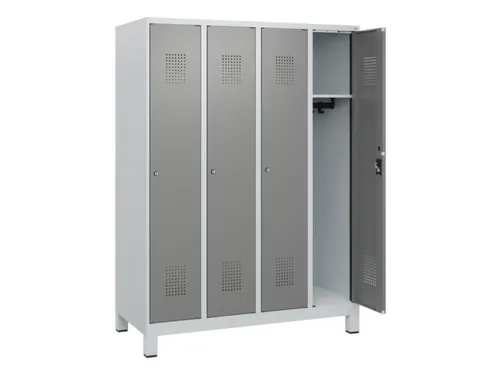 schoollocker,HxBxD 1630x1200x500mm,4vak,vak B 300mm,cil.-slot,voeten