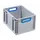 Euronorm-stapelbak 220x400x300mm Pp Wand/bodem Gesloten Grijs/blauw