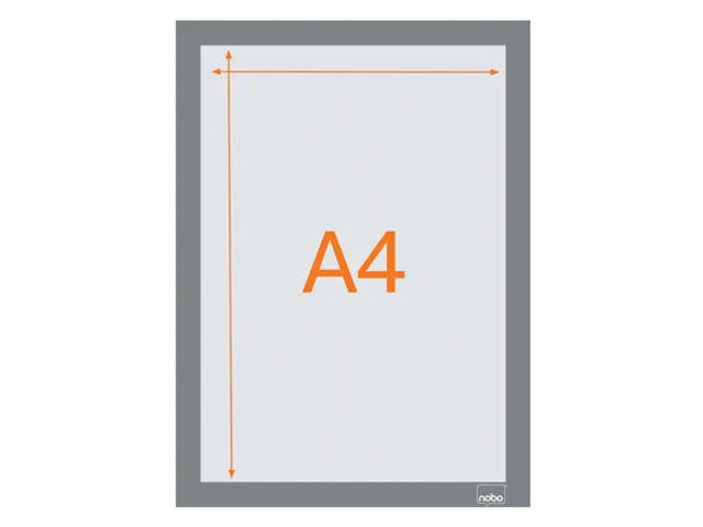 Infokader Nobo zelfklevend A4 zwart 2 stuks