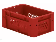 Euronorm Stapelkrat 120x300x200mm 4.1l Wanden Opengewerkt Rood