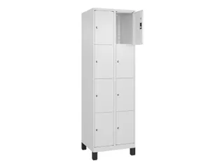 lockerkast,HxBxD 1950x600x500mm,2x4vakken,vak B 300mm,cil.-slot,voeten - 1