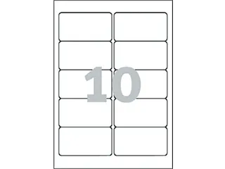 Etiket Avery L4744REV-25 96x50.8mm Afneembaar Wit 250 Stuks - 2