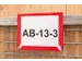 zichtpaneel,DIN A4,staand,rood,achterzijde magnetisch