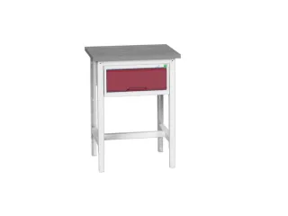 werkbank,HxBxD 780-930x700x600mm,linoleumblad,4voeten - 1