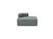 Poefmodule Rocada Volga-D 100x62x92cm compact grijs