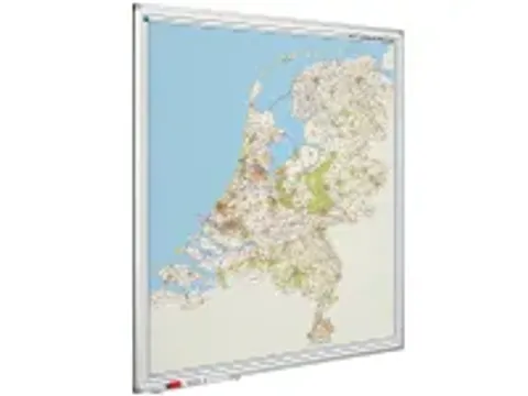 OUTLET Landkaart Bord 130x110 Softline Profiel 8mm Nederland Postcode