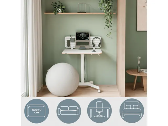 Leitz Ergo Zit-Sta bureau Mobiel 80x60cm klein