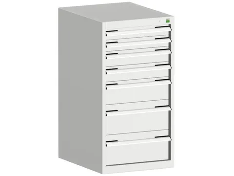 ladekast HxBxD 1000x525x650mm 7laden romp RAL7035 front RAL7035