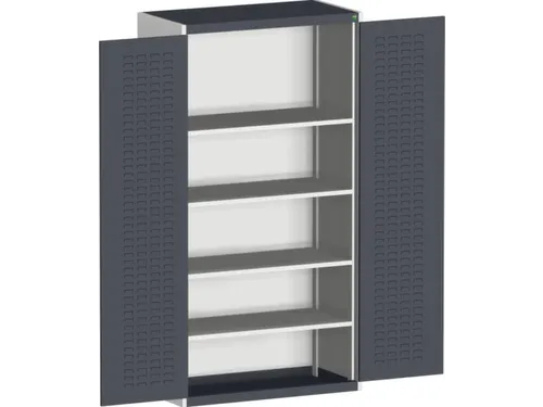 kast met sleufplaat,HxBxD 2000x1300x650mm,4xStalen bodem