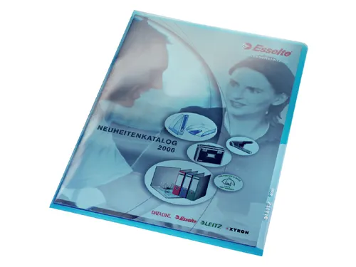 Insteekmap L-map Leitz Premium A4 0.15mm Pvc Blauw Glashelder