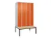 locker voor scheiding van kleding,HxBxD 2120x1200x815mm,4vak