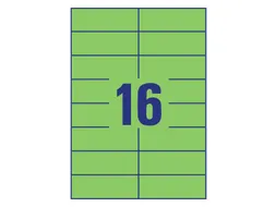 Gekleurde Etiketten 105x37mm Fluor Groen 42117