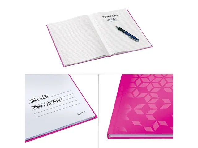 Notitieboek Leitz WOW A5 lijn roze