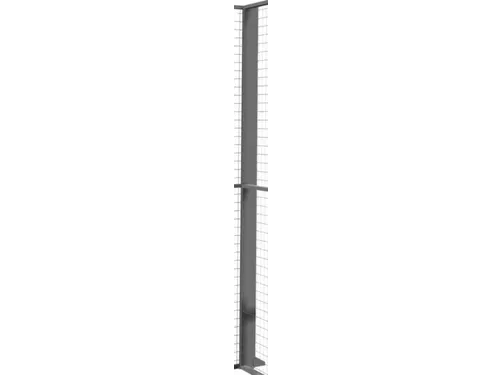 steun,v. scheidingswandsysteem,HxB 3000x40mm,m. voetplaat,staal