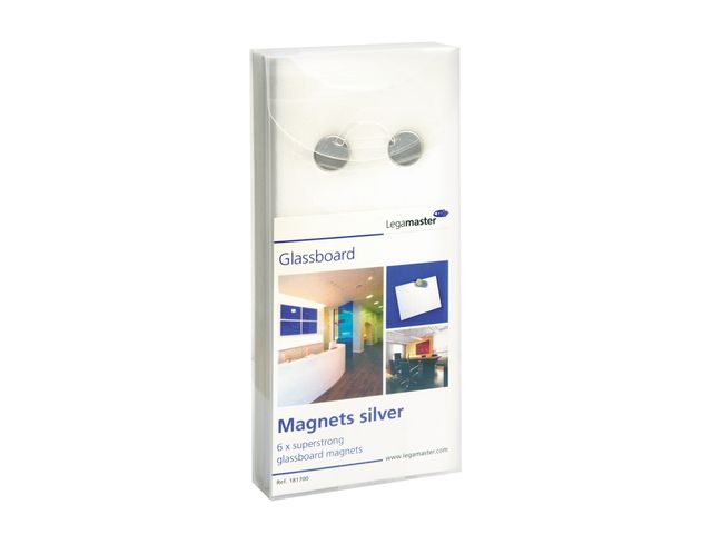 Glasbord Magneten Zilver 7x12mm Rond | GlasbordShop.nl