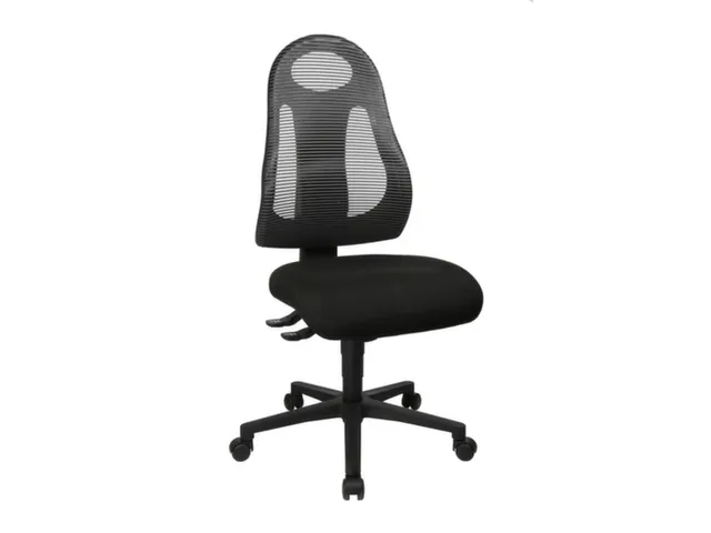chaise de bureau pivotante,Mécan. synchrone,assise tissu noir