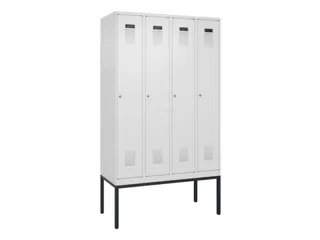 locker,HxBxD 2120x1200x500mm,4vak,vak B 300mm,cil.-slot,voetonderstel - 2