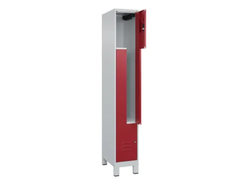 Z-garderobekast,HxBxD 1950x300x500mm,vak B 150/300mm,cil.-slot,voeten
