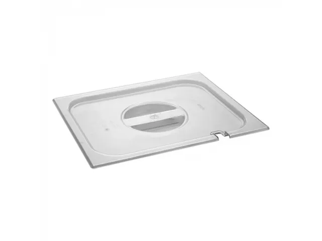 Caterchef Deksel met lepeluitsparing 1/2 GN polycarbonaat Transparant