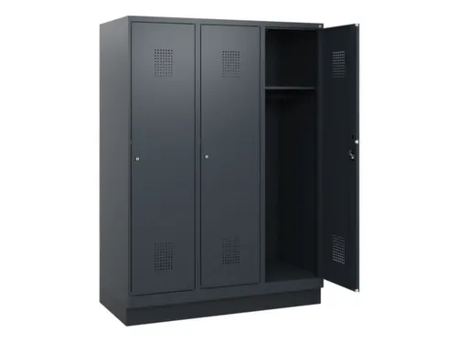 schoollocker,HxBxD 1630x1200x500mm,3vak,vak B 400mm,cil.-slot,sokkel