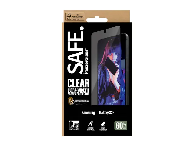 PanzerGlass SAFE. by Screen Protector Samsung Galaxy S26 | Ultra-Wi