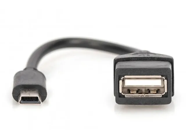 USB 2.0-adapterkabel OTG type mini B - A St/Bu 0,2m USB 2.0-compatibel