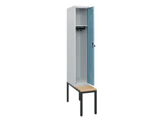 locker met bank,HxBxD 1950x300x815mm,1vak,vak B 300mm,draaigrendel - 1