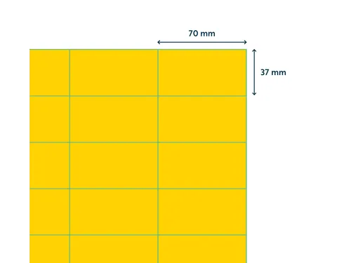 Gekleurde Etiketten 70x37mm Geel 42712