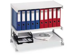 bijzetwagen,HxBxD 670x810x430mm,3niveaus,romp lichtgrijs