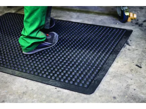 werkplek-vloerbedekking,enkele mat,HxLxB 13x1200x900mm,rubber,genopt