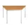 Tafel Trapeziumvormig 140x70 Cm Frame Aluminium Blad Kersenhout