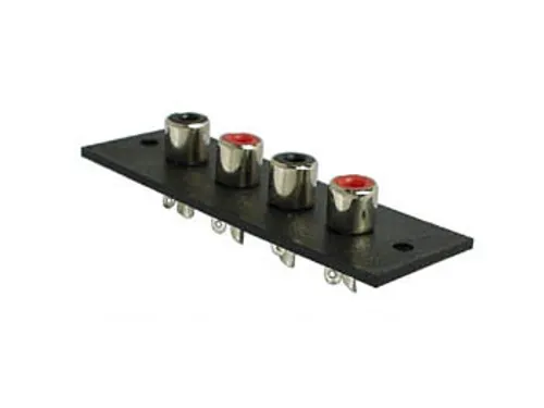 4P Amp Rca Plug - Vernikkeld