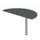 aanbouwtafel,i.h.v.,HxBxD 720-840x1200x600mm,halfrond,MS-donkergrijs