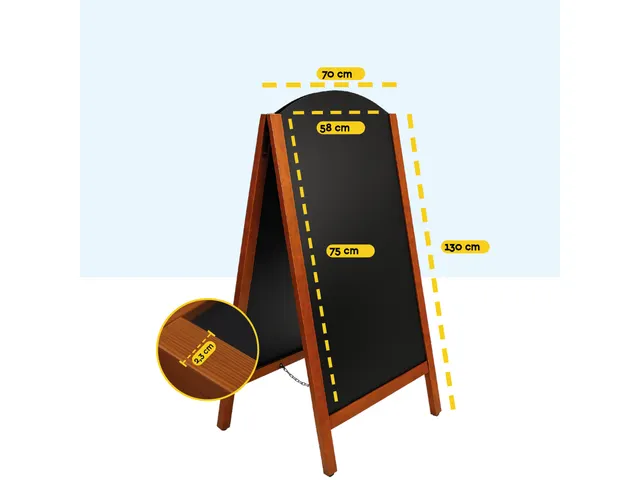 Panneau trottoir double face BRASQ Elegance 70x130cm Acajou