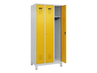 locker,HxBxD 1950x900x500mm,3vak,vak B 300mm,cil.-slot,voeten - 2