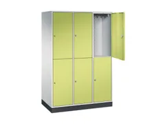 Dubbeldekse garderobekast,RAL 7035/RDS1108060,HxBxD 1950x1220x600mm