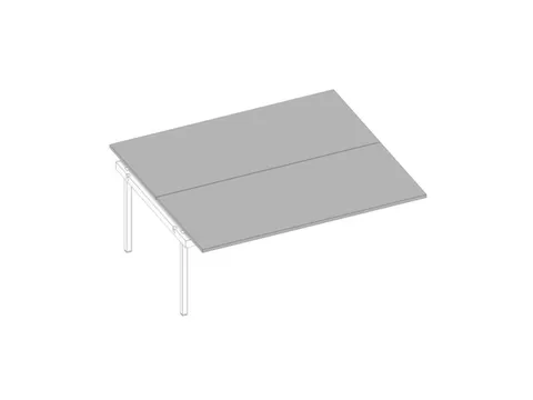 aanbouwtafel,i.h.v.,v. benchtafel m. 4-voet,HxBxD 680-760x1800x1600mm