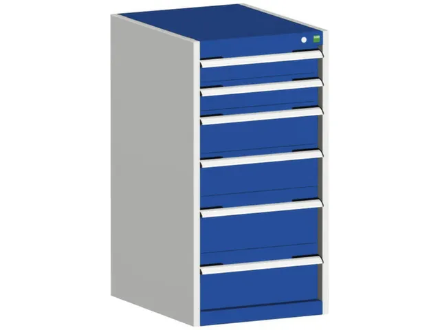 ladekast HxBxD 1000x525x525mm 6laden romp RAL7035 front RAL5010