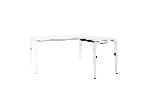 Bureau Linesto N4 aanbouwtafel 80x60cm krijtwit 25mm wit