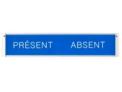 Kopstrook Present & Absent Blauw Franstalig
