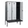 locker met bank,HxBxD 1950x1200x815mm,3vak,vak B 400mm,draaigrendel