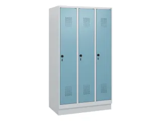 schoollocker,HxBxD 1630x900x500mm,3vak,vak B 300mm,draaigrendel,sokkel - 2