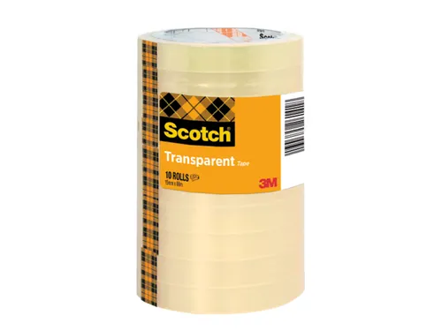Plakband Scotch 508 15mmx66m transparant 10 rollen