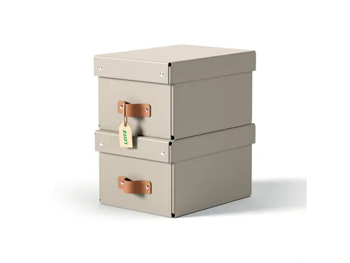 Leitz Puro Opbergdoos met deksel klein 7L set van 2 beige