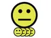 Magneet smiley 75mm emotie neutraal geel 5 stuks