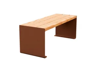 zitbank,B 1200mm,3latten,hout-zitting licht eikenhout,zitting H 450mm - 1
