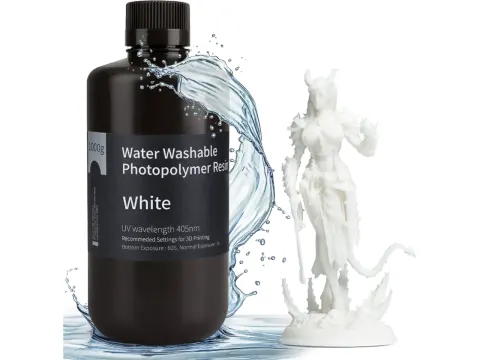 UV/LCD WATER WASHABLE WHITE 1kg 3D RESIN 405NM