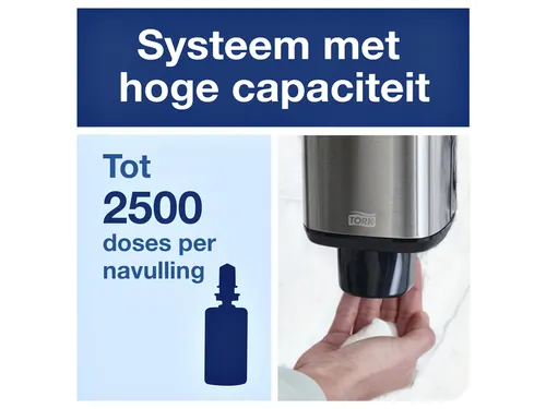 Tork 460010 S4 Zeepdispenser Image Line RVS Vloeibaar en Sprayzeep