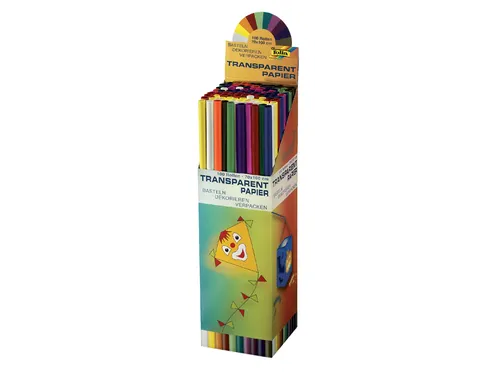 Transparant papier Folia 70x100cm 42gr assorti kleuren
