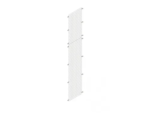 zijwand,v. inhaakstelling,HxD 3000x600mm,verzinkt,rooster,MW 50x50mm